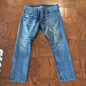 Ralph Lauren Distressed Blue Slim Jeans